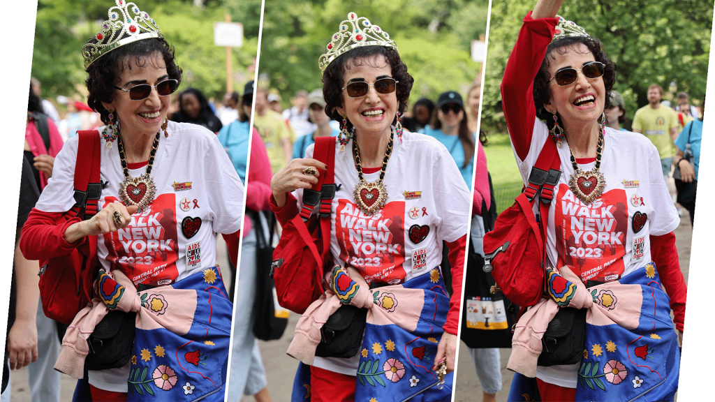 News 54 Francine Goldstein at the 2023 AIDS Walk New York in Central Park.