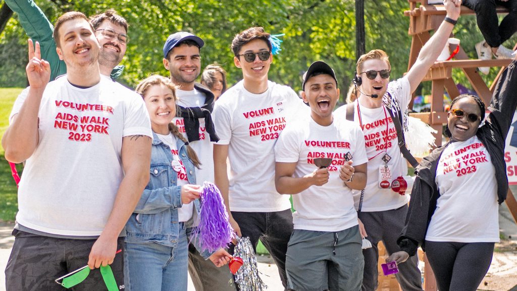 News 50 AIDS Walk New York volunteers cheering on walkers in 2023. Photo: Frank Rocco.